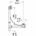 Duravit Cable-Driven Waste And Overflow Architec, Chrome White 791255000001000